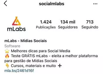 Biografia do Instagram da mLabs