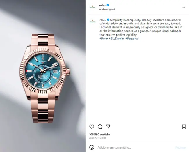 Exemplo de arquétipo - Rolex