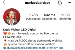Print - Instagram de Duda Vieira