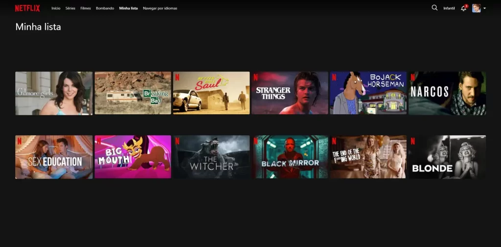 Guia do Marketing Personalizado: do conceito à prática Interface da Minha Lista na plataforma Netflix