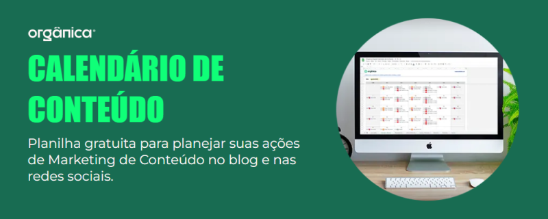 Calendário de conteúdo Planilha gratuita para planejar suas ações de Marketing de Conteúdo no blog e nas redes sociais.